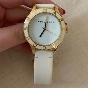 Marc Jacobs White and Gold Watch